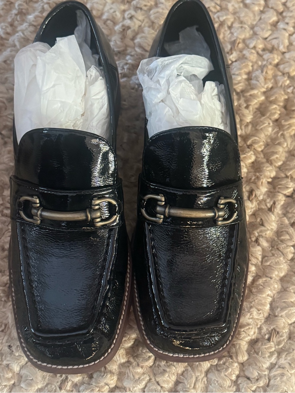 Korks Women’s Size 9.5 Black Patent Leather Bit Loafers